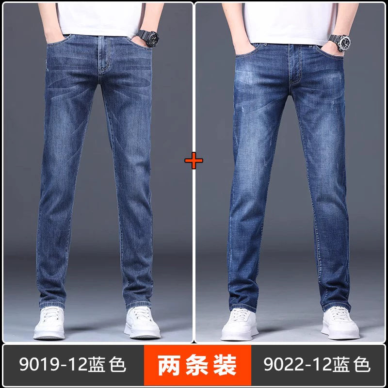 Importé - Lot 2x Playboy Pantalon Homme Jean Slim Décontracté En Stretch