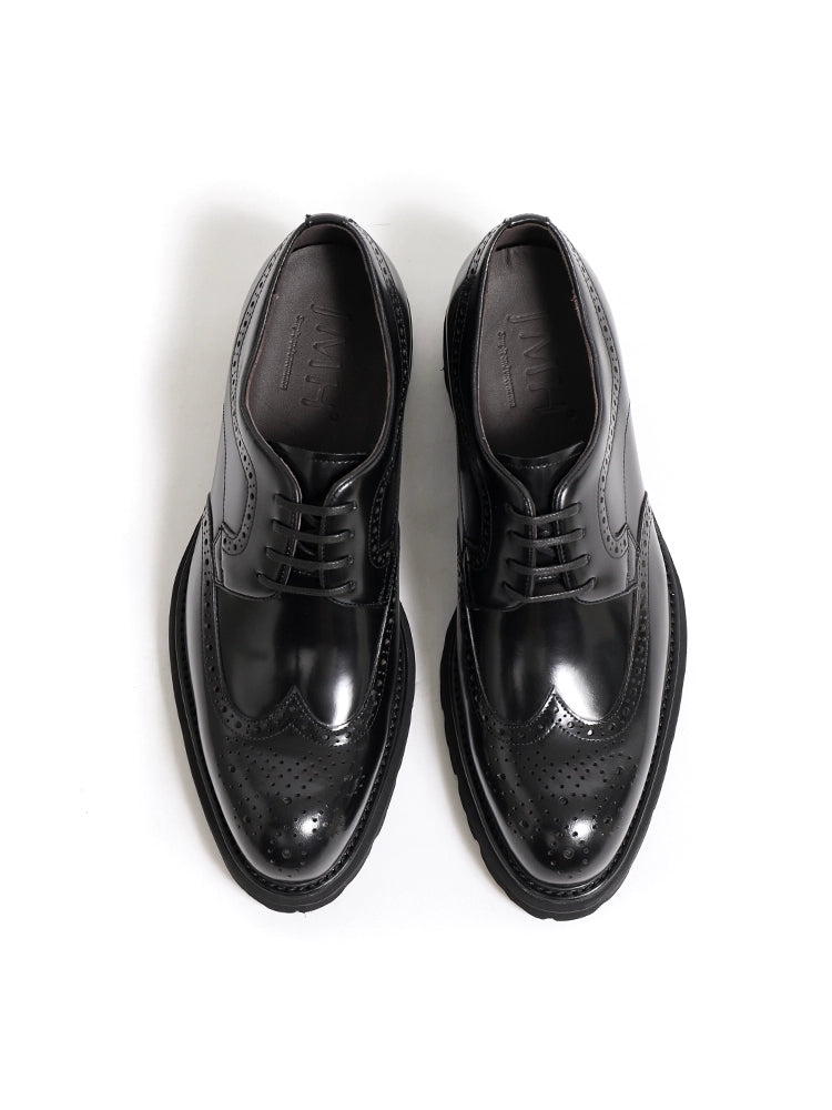 Importé - Chaussure Homme Derby En Cuir Verni Style Britanniques