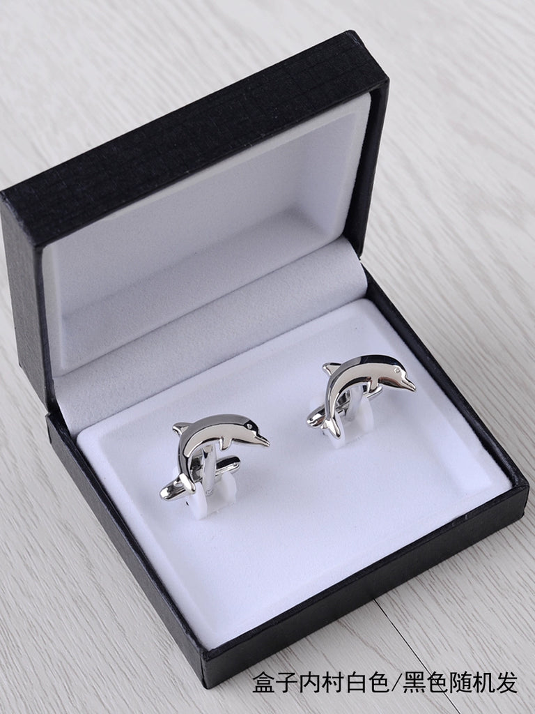 Importé - Boutons de Manchettes Homme - En Argent Brillant