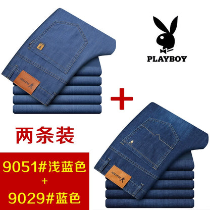 Importé - Playboy Lot 2x Pantalons Leger Jean Stretch Homme