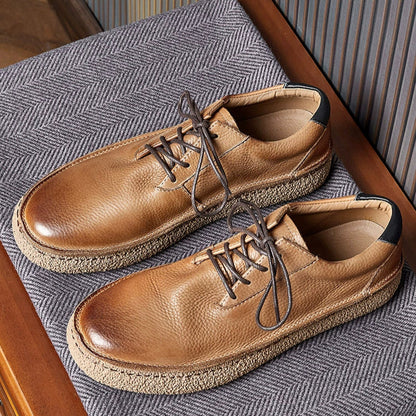 Importé - Chaussure Homme Sport Britanniques Rétro En Cuir Véritable