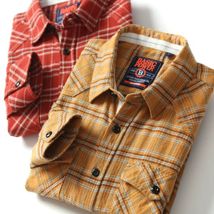 Importé - Chemise Coton À Carreaux Homme Manches Longues