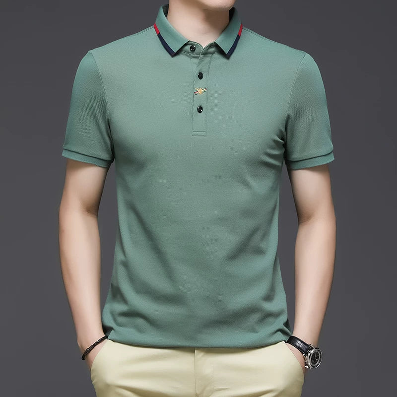 Importé - Polo Brodé Homme Manche Courts