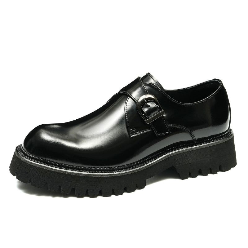 Importé - Chaussure Homme Mocassin Cuir Verni à Boucle