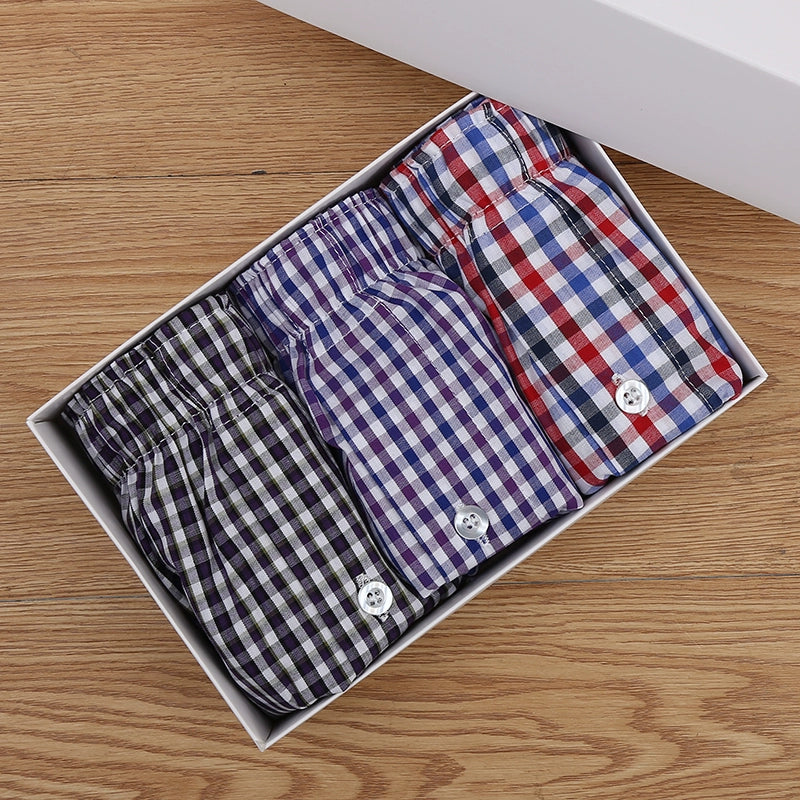 Importé - Lot 3 Boxers Pur Coton Sport Homme Grande Taille