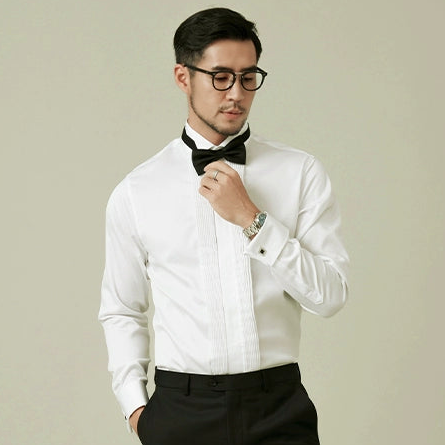 Importé - HANY Chemise Smoking Homme Premium