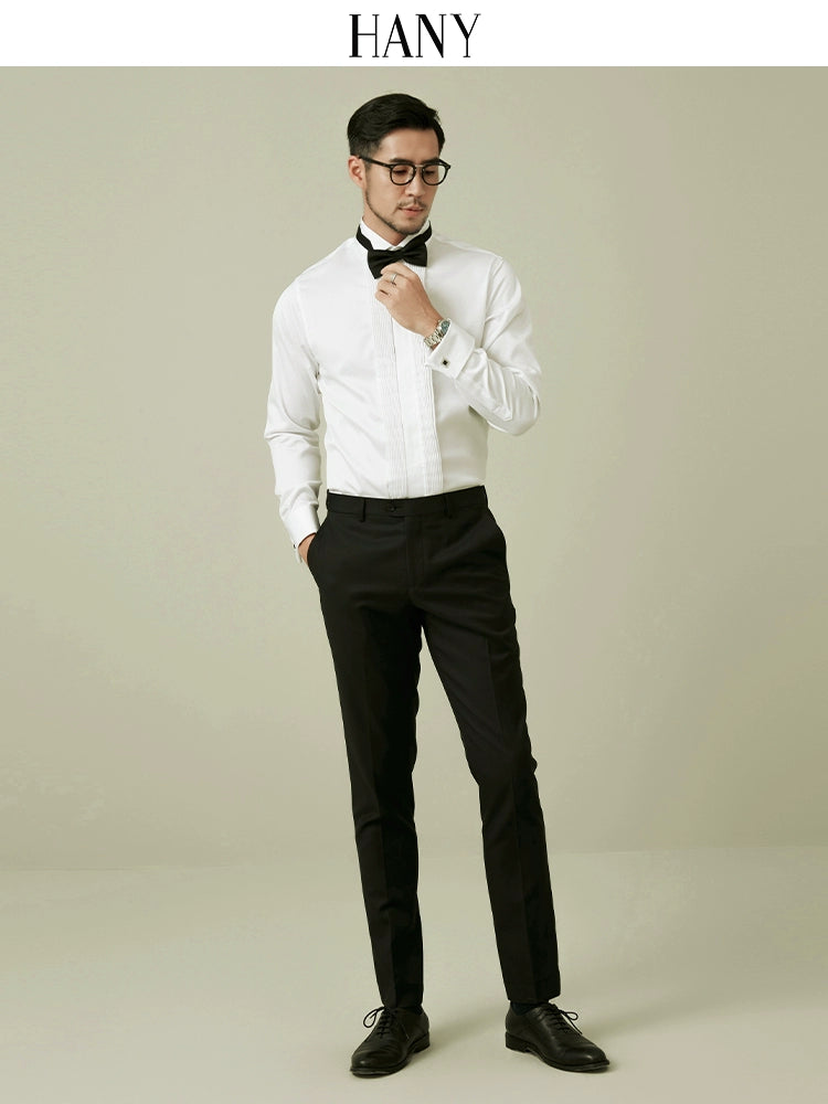 Importé - Chemise Homme de Smoking Décontractée Manches Longues