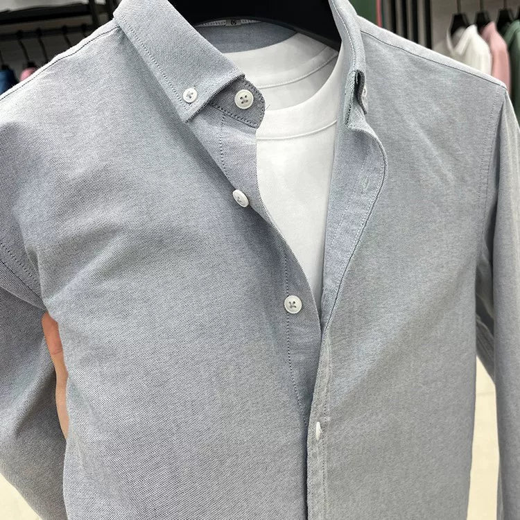 Importé - Chemise Homme Manches Longues Pur Coton