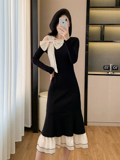 Importé - Robe Femme Nœud Papillon Tendance