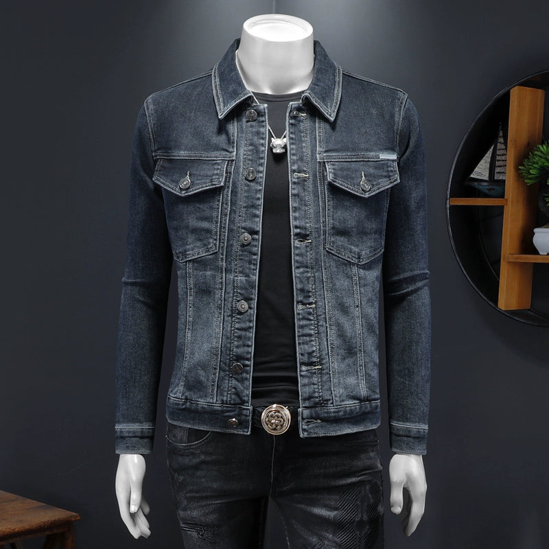 Importé - Jacket Pur Coton Jean Homme Manche Longue