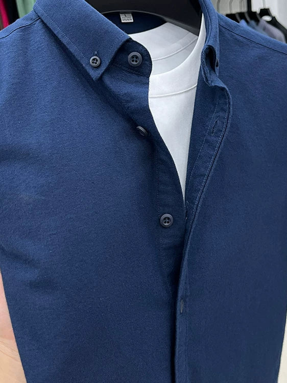 Importé - Chemise Homme Manches Longues Pur Coton