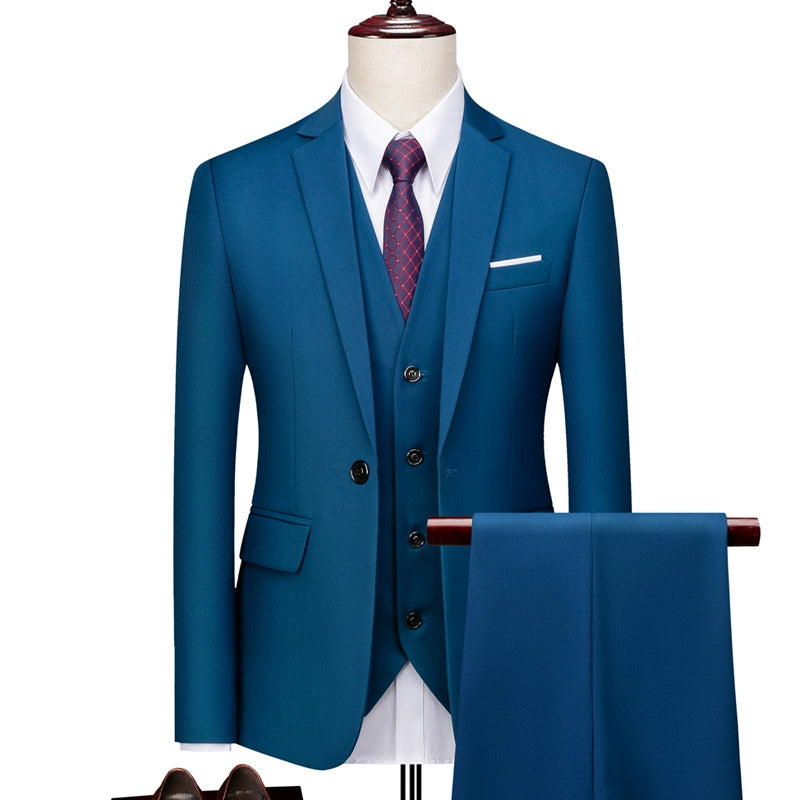 Importé - Ensemble Costume Homme Slim Style Britannique 3 Pièces