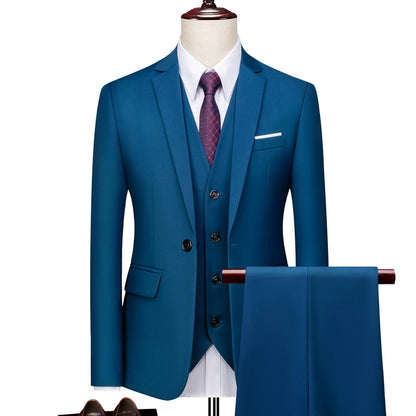 Importé - Ensemble Costume Homme Slim Style Britannique 3 Pièces