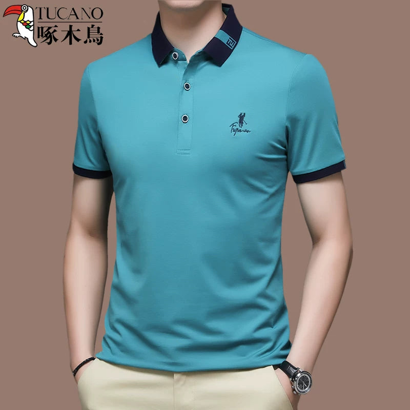 Importé - Polo Brodé Homme Manche Courts