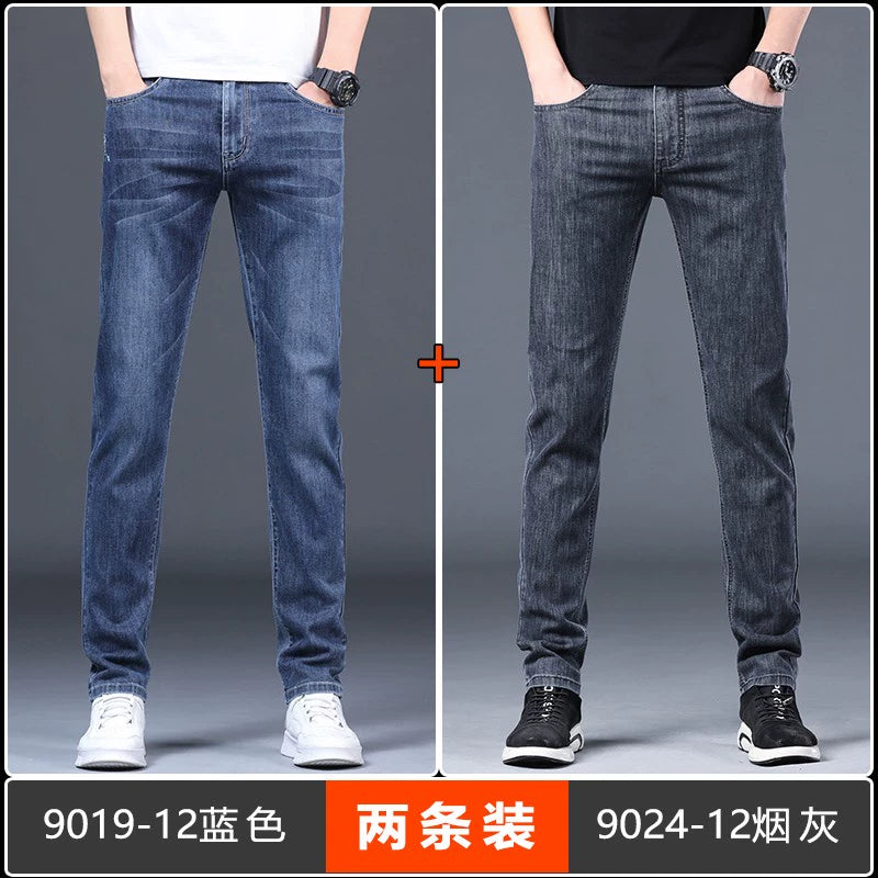 Importé - Lot 2x Playboy Pantalon Homme Jean Slim Décontracté En Stretch