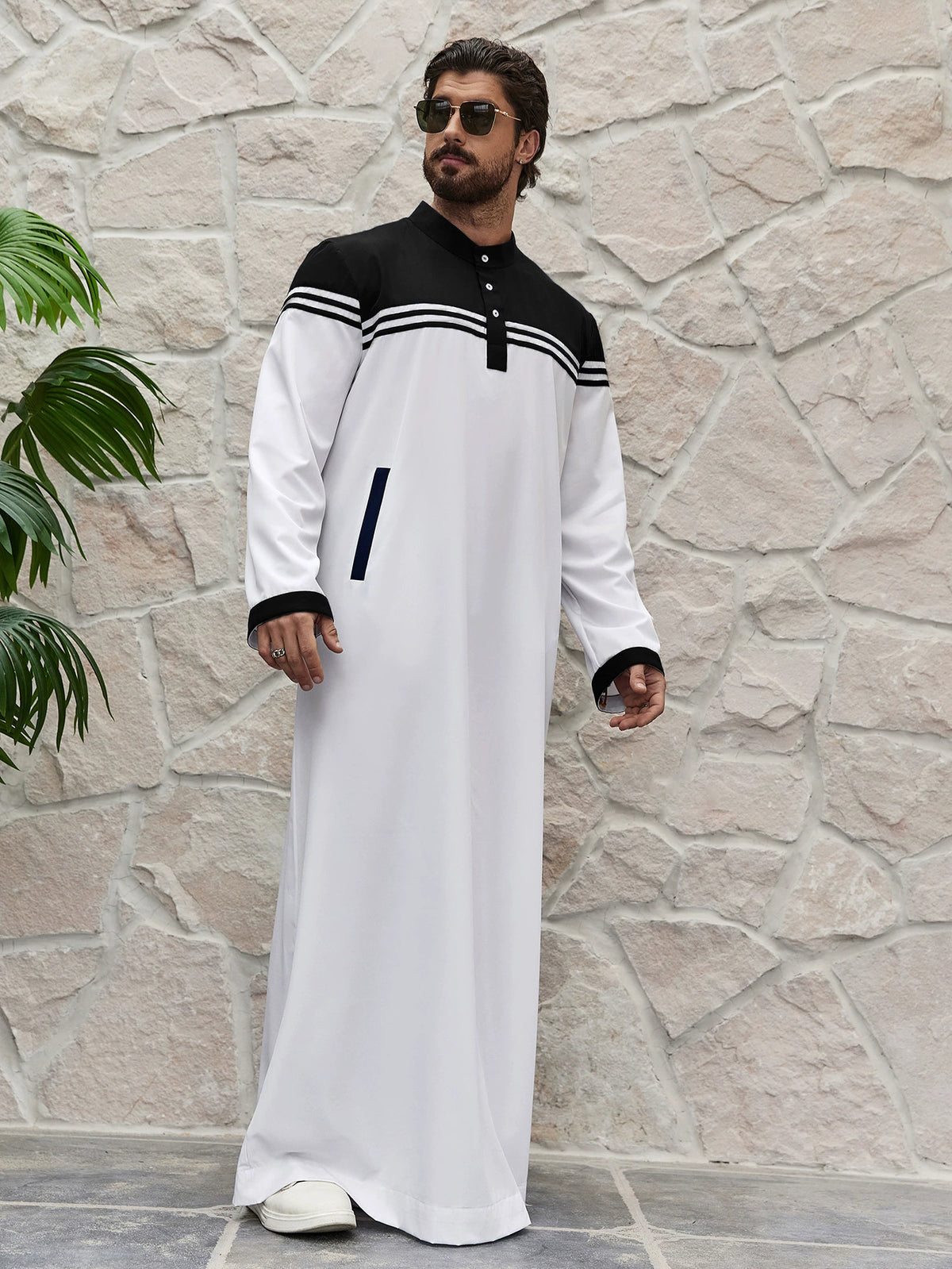 Importé - Boubou Homme Décontracté Manches Longues