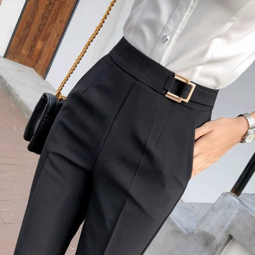 Importé - Pantalon Décontracté Femme Taille Haute