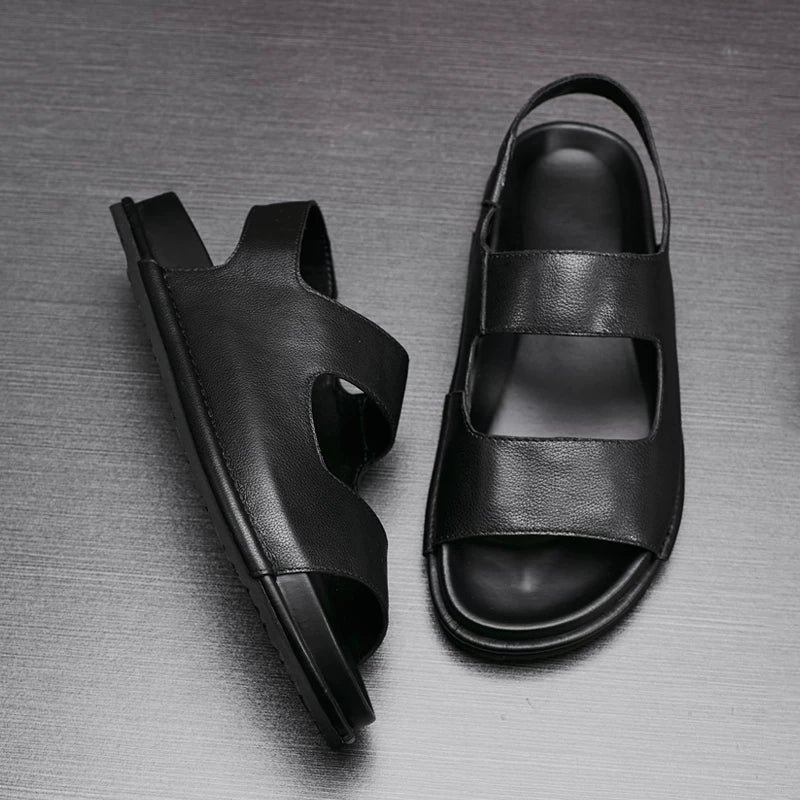 Importé - Chaussure Sandales En Cuir Décontractées