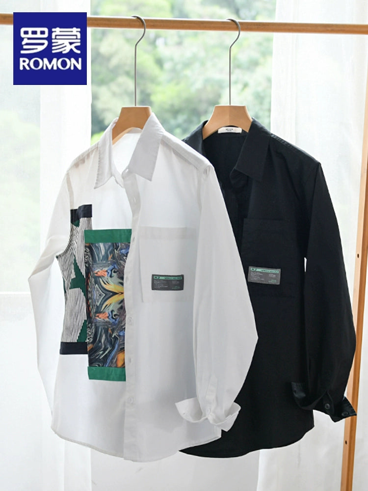 Importé - Chemise Homme Décontractéé Manches Longues Pur Coton