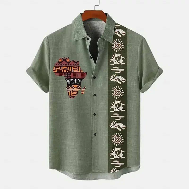 Importé - Chemise Homme Coton Lin Décontracté Manche Courte
