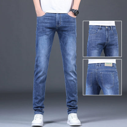 Importé - Playboy Pantalon Homme Jean Slim Décontracté En Stretch