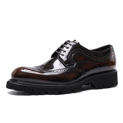 Importé - Chaussure Homme Derby En Cuir Verni Style Britanniques