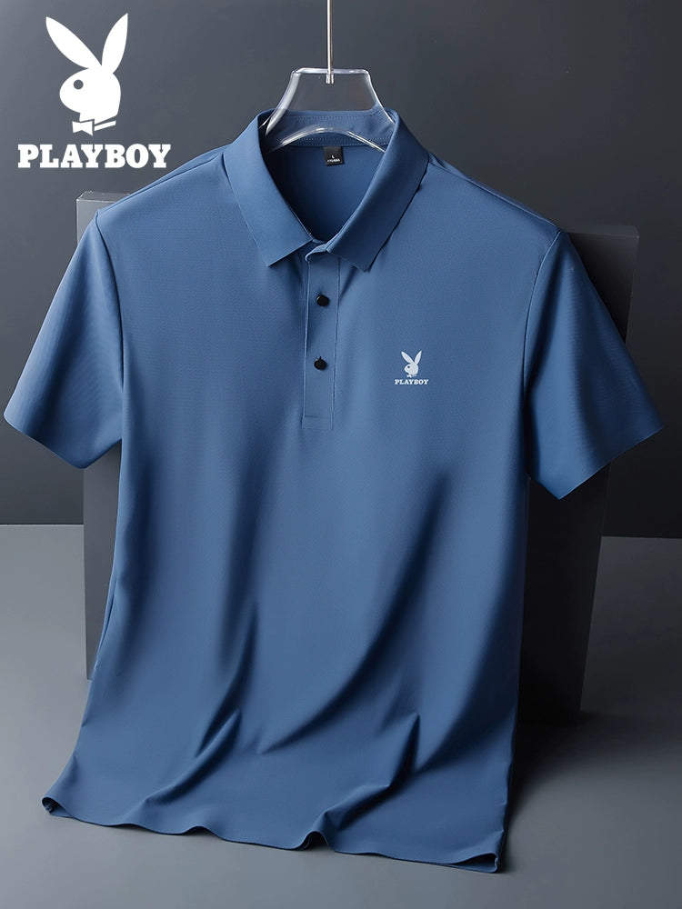 Importé - Polo Homme Playboy Manches Courtes En Soie Glacée