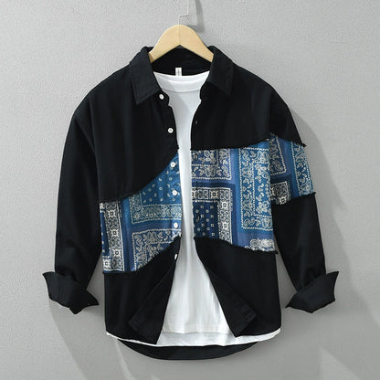 Importé - Chemise 100% Coton Homme Manches Longues Tendance