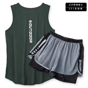 Importé - Ensemble Fitness Sport Homme  2 Pièces Gilet + Short