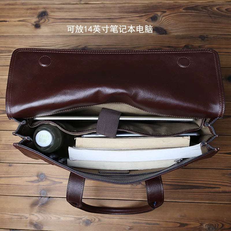 Importé - Sac Premium Cuir Gaufré Pour PC Ordinateur 14''