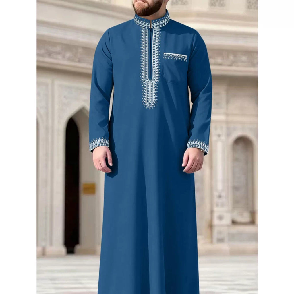 Importé - Boubou Homme Brodé Emirats Manche Longue
