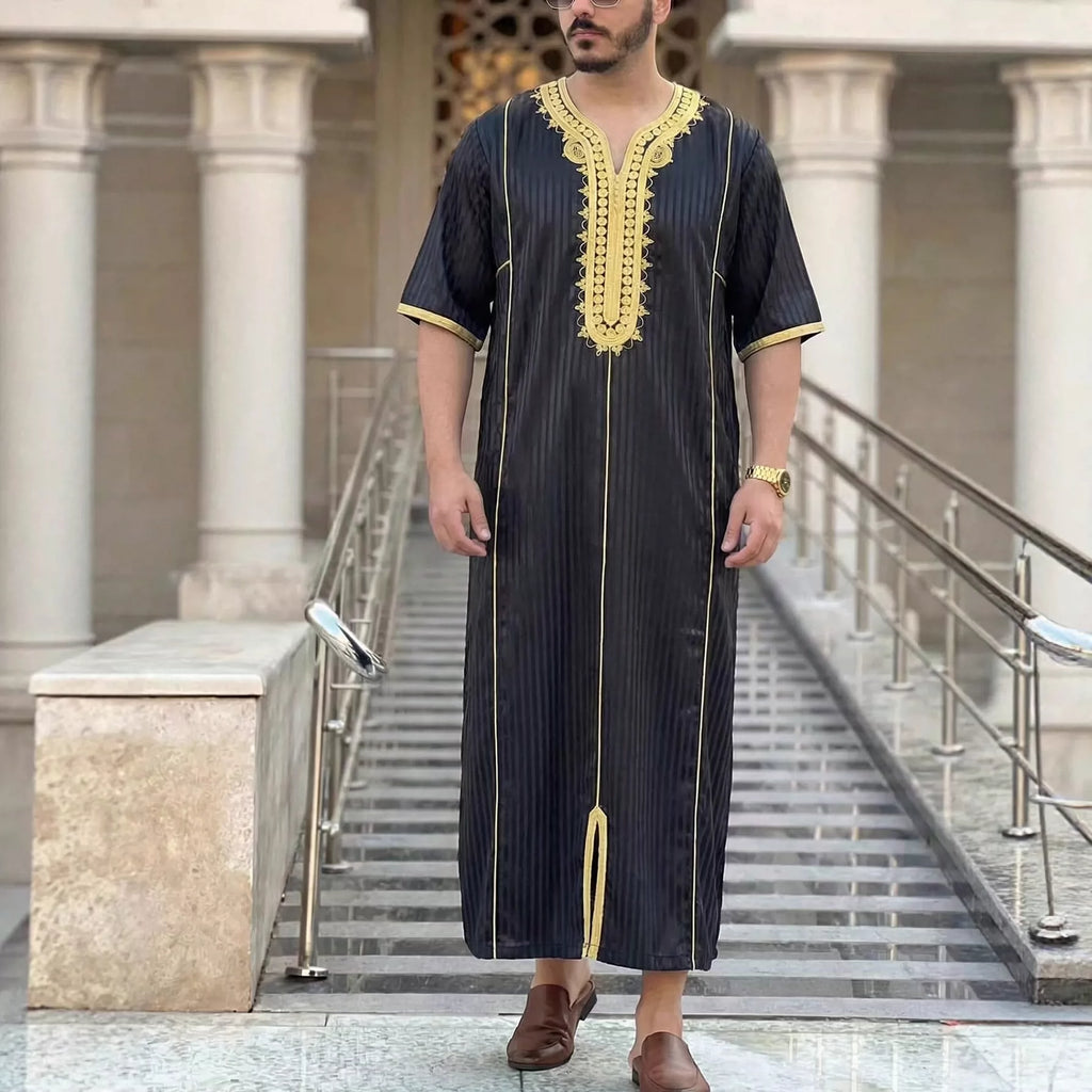 Importé - Boubou Homme Marocain broder Décontracté