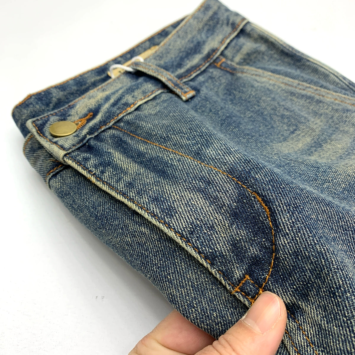 Importé - Pantalon Jean cargo Américain Homme Délavé
