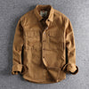 Importé - Chemise Homme Rétro Délavée Tendance Manches Longues