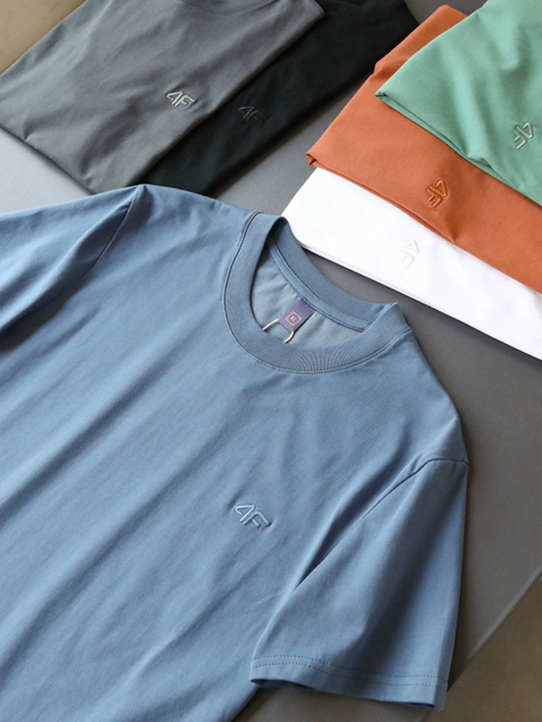 Importé - T-Shirt Hommes Décontractés Manches Courtes Pur Coton