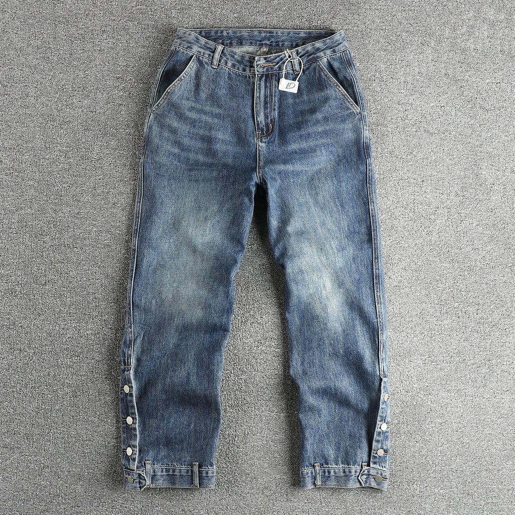 Importé - Pantalon Jean Délavé Homme Décontracté Style Rétro En Stretch