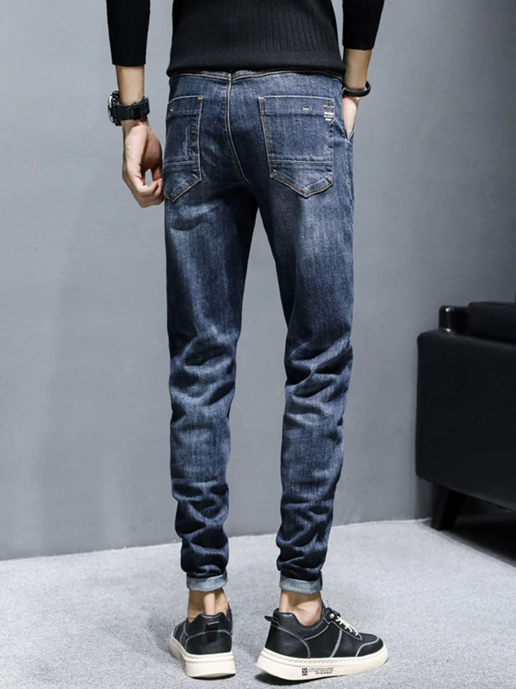 Importé - Pantalon Slim Jean Homme Stretch Décontracté Tendance