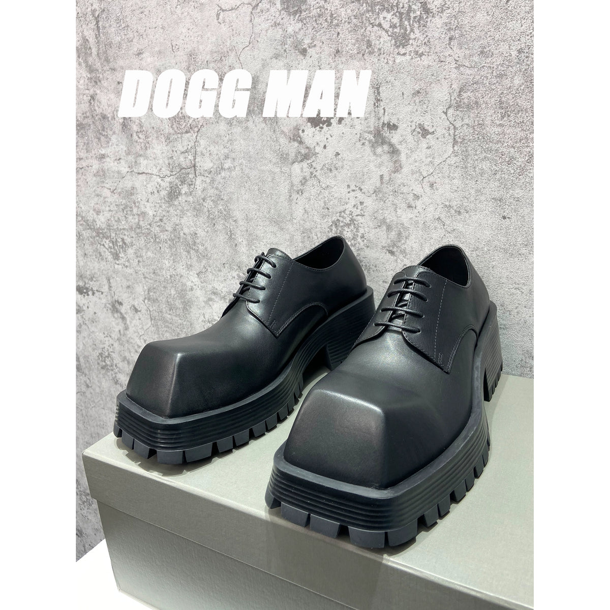 Importé - Chaussure Homme Derby Britannique Semelle Epaisse A Bout Carré