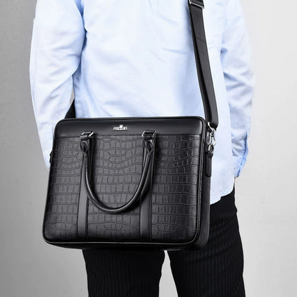 Importé - Sac Premium Cuir Gaufré Pour PC Ordinateur 14''