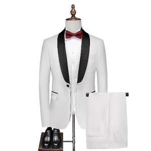 Importé - Ensemble Costume Smoking Homme Slim Style Britannique 3 Pièces
