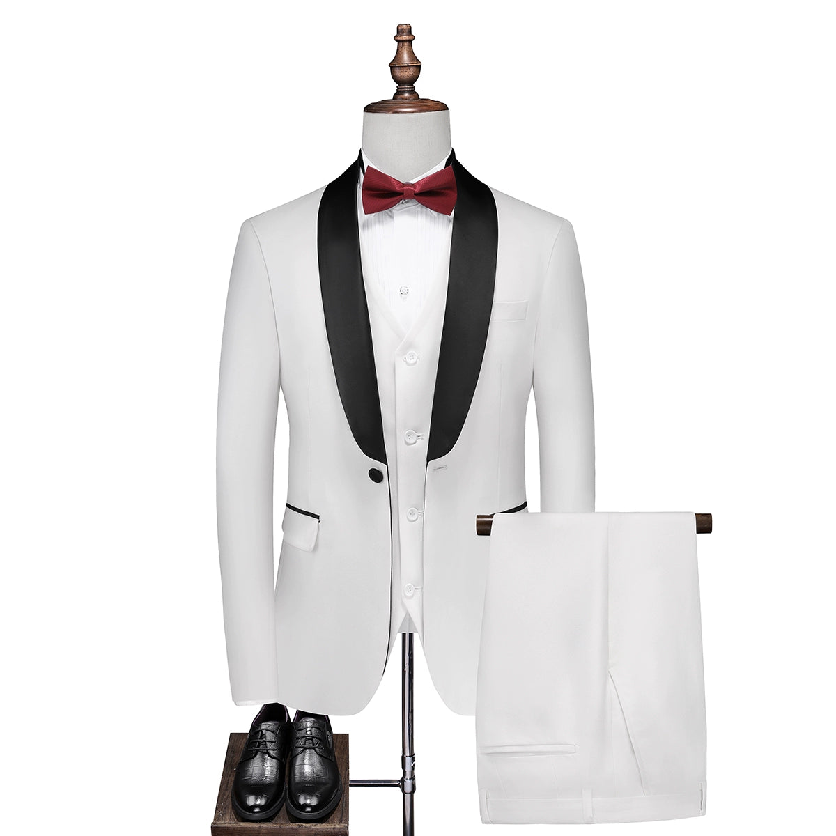 Importé - Ensemble Costume Smoking Homme Slim Style Britannique 3 Pièces
