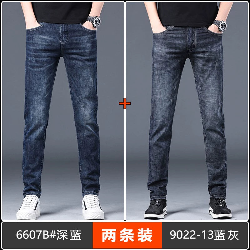 Importé - Lot 2x Playboy Pantalon Homme Jean Slim Décontracté En Stretch
