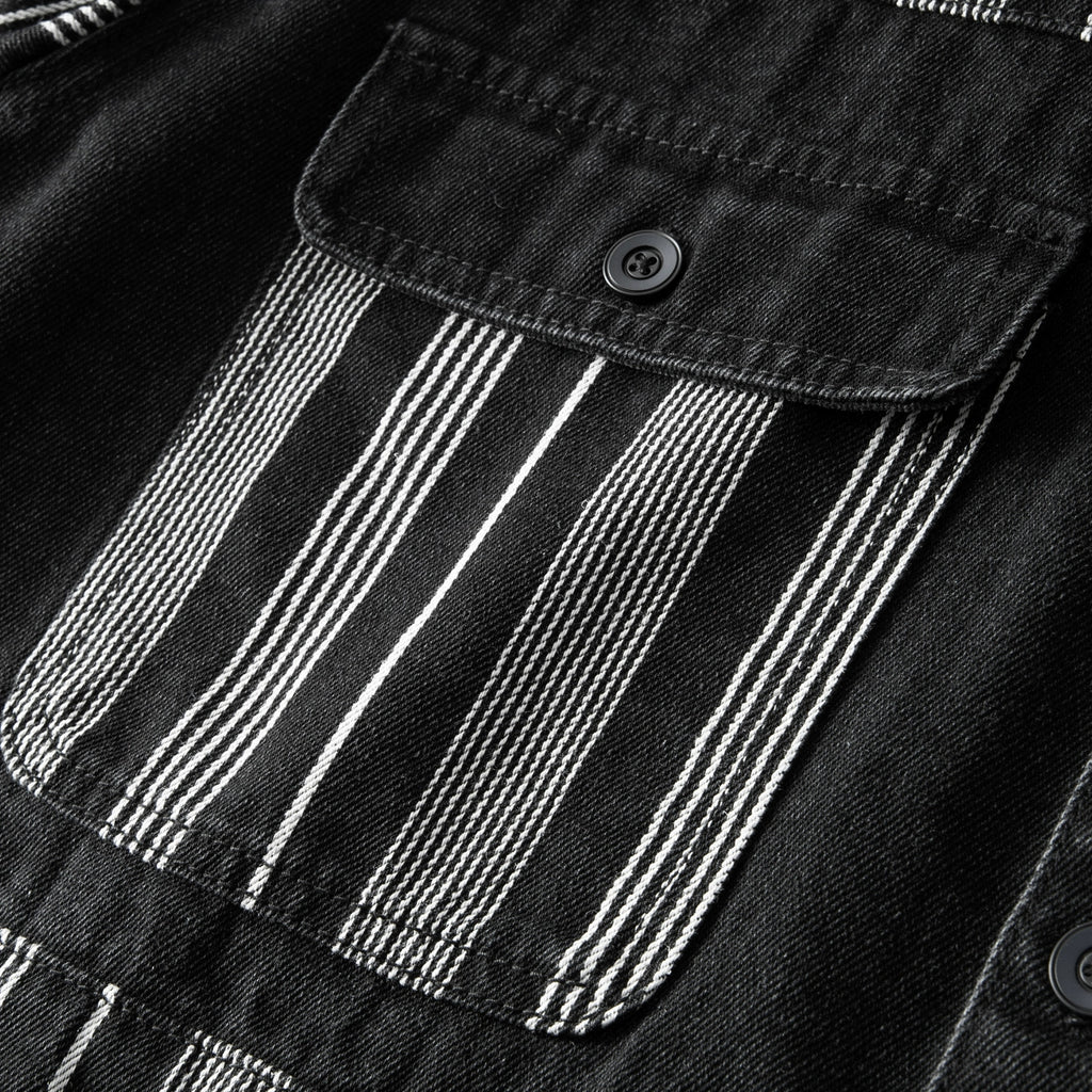 Importé - Chemise Coton Rayures Homme Manches Longues