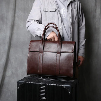 Importé - Sac Premium Cuir Gaufré Pour PC Ordinateur 14''