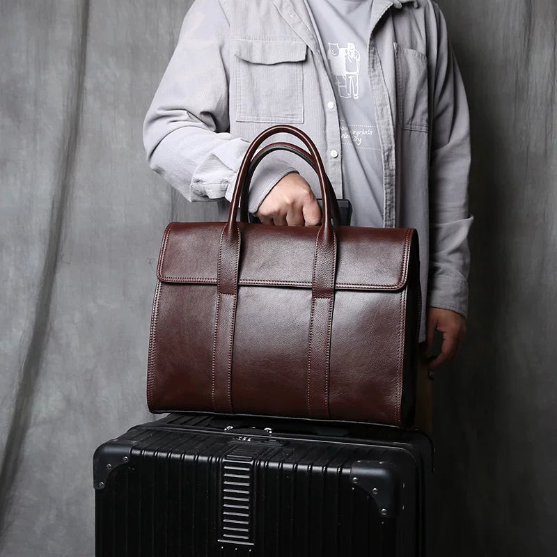 Importé - Sac Premium Cuir Gaufré Pour PC Ordinateur 14''