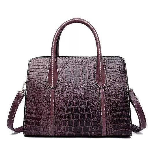Importé - Sac À Bandoulière  En Cuir Femme Décontracté Motif Croco