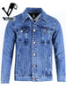 Importé - Jacket Veste Jean Homme Décontractée Manches Longues