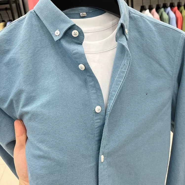 Importé - Chemise Homme Manches Longues Pur Coton
