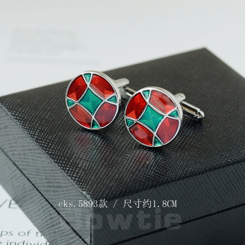 Importé - Boutons de Manchettes Homme - En Argent Brillant