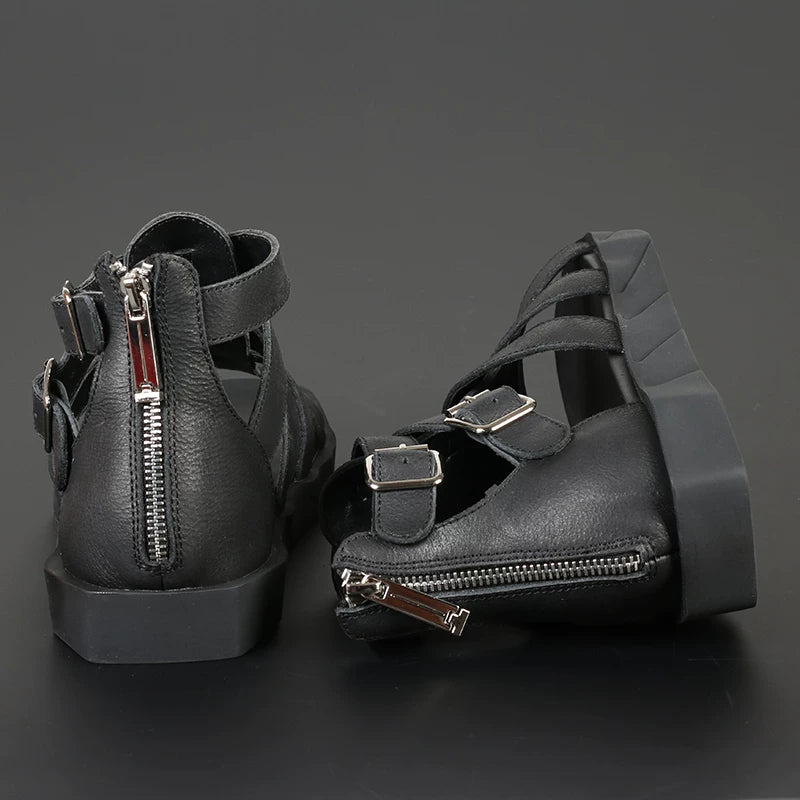 Importé - Chaussure Mixtes Sandales Lanières Montantes